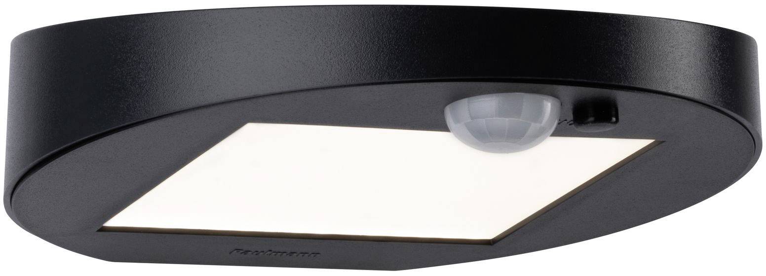 Paulmann 94246 Ryse Solar-Außenwandleuchte mit Bewegungsmelder 1.2W Warmweiß Anthrazit