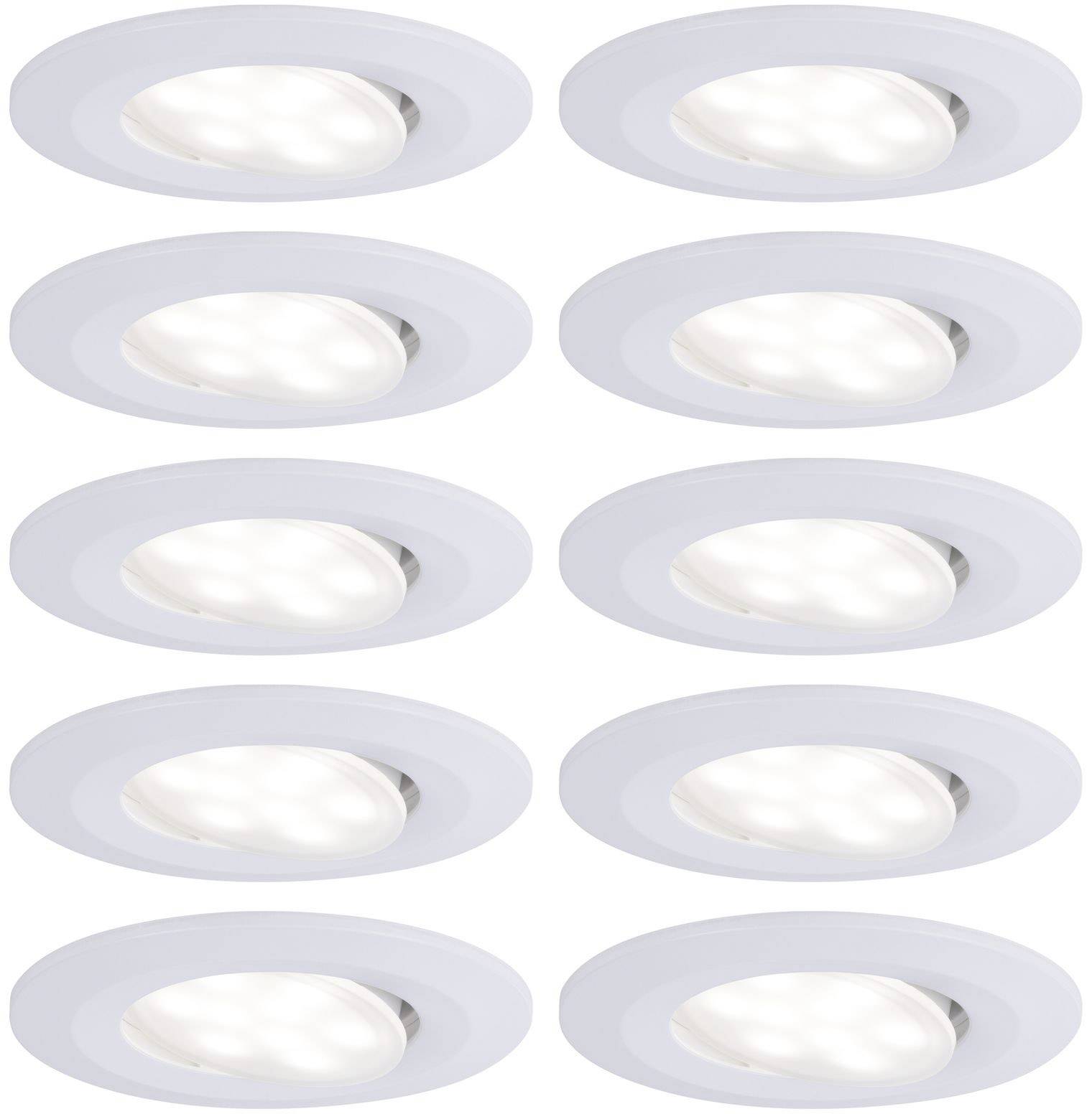 Paulmann Calla LED-Bad-Einbauleuchte 10er Set 52 W IP65 Weiß (matt)
