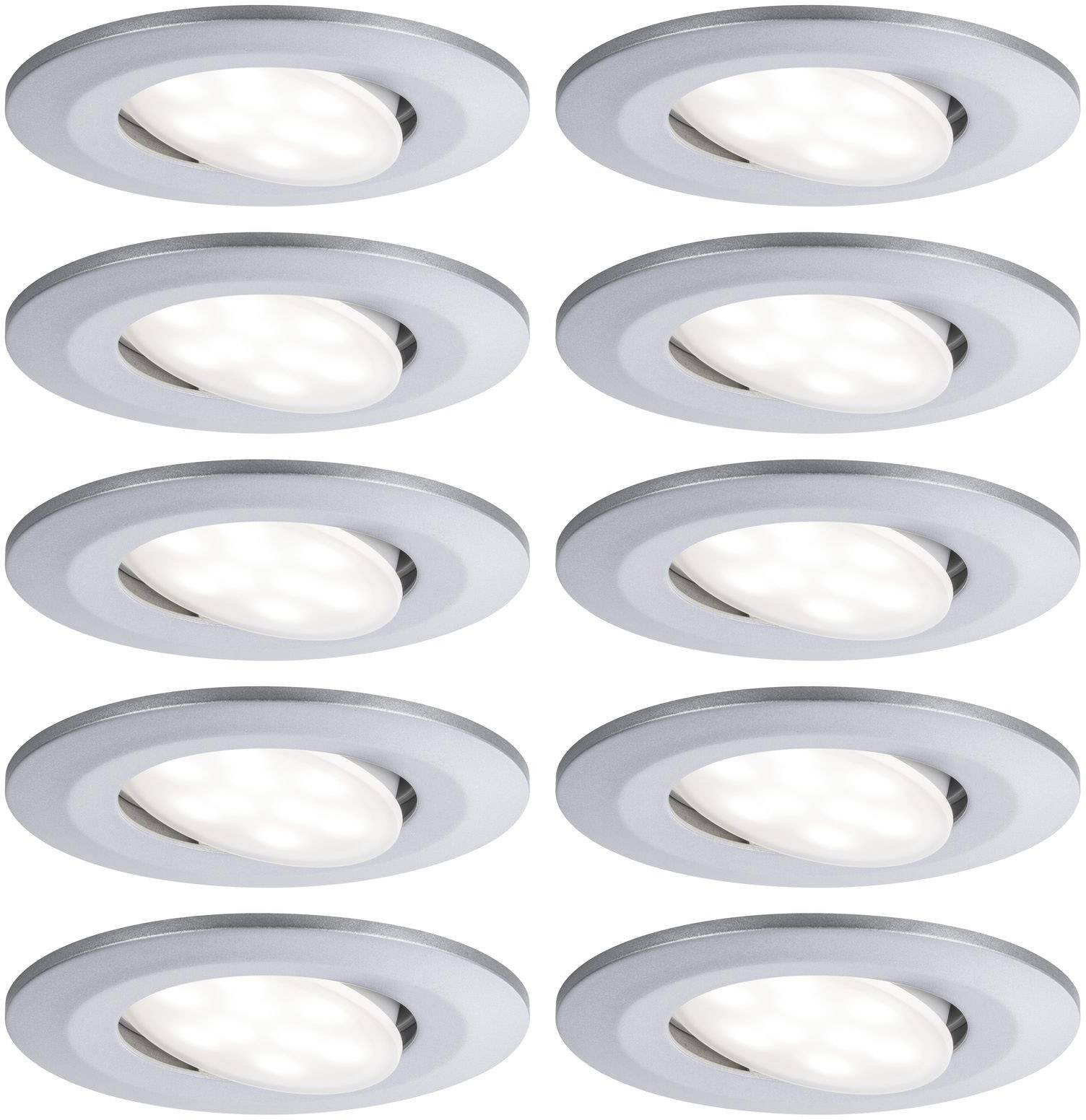 Paulmann LED-Bad-Einbauleuchte 10er Set 65W Chrom (matt) | voelkner