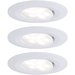 Paulmann Calla LED-Bad-Einbauleuchte 3er Set 18W IP65 Weiß (matt)