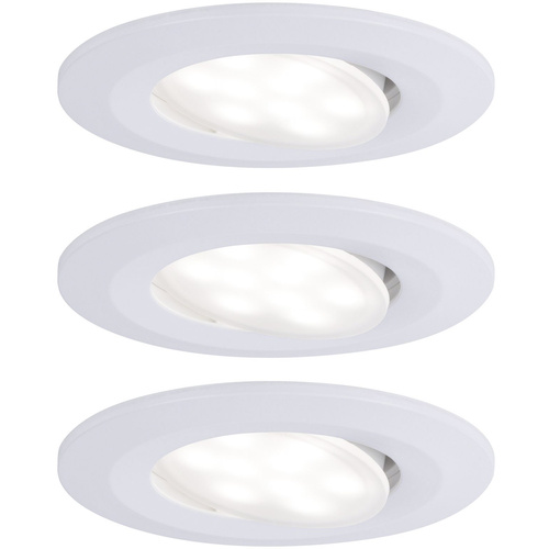 Paulmann Calla Spot LED encastrable pour salle de bains jeu de 3 18 W IP65 blanc mat