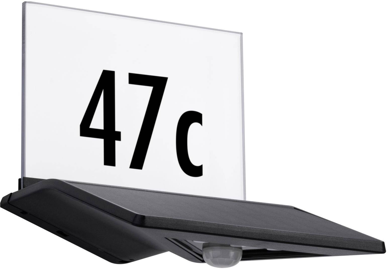 Paulmann 94243 Yoko Solar-Hausnummernleuchte mit Bewegungsmelder 1.2W Warmweiß Anthrazit