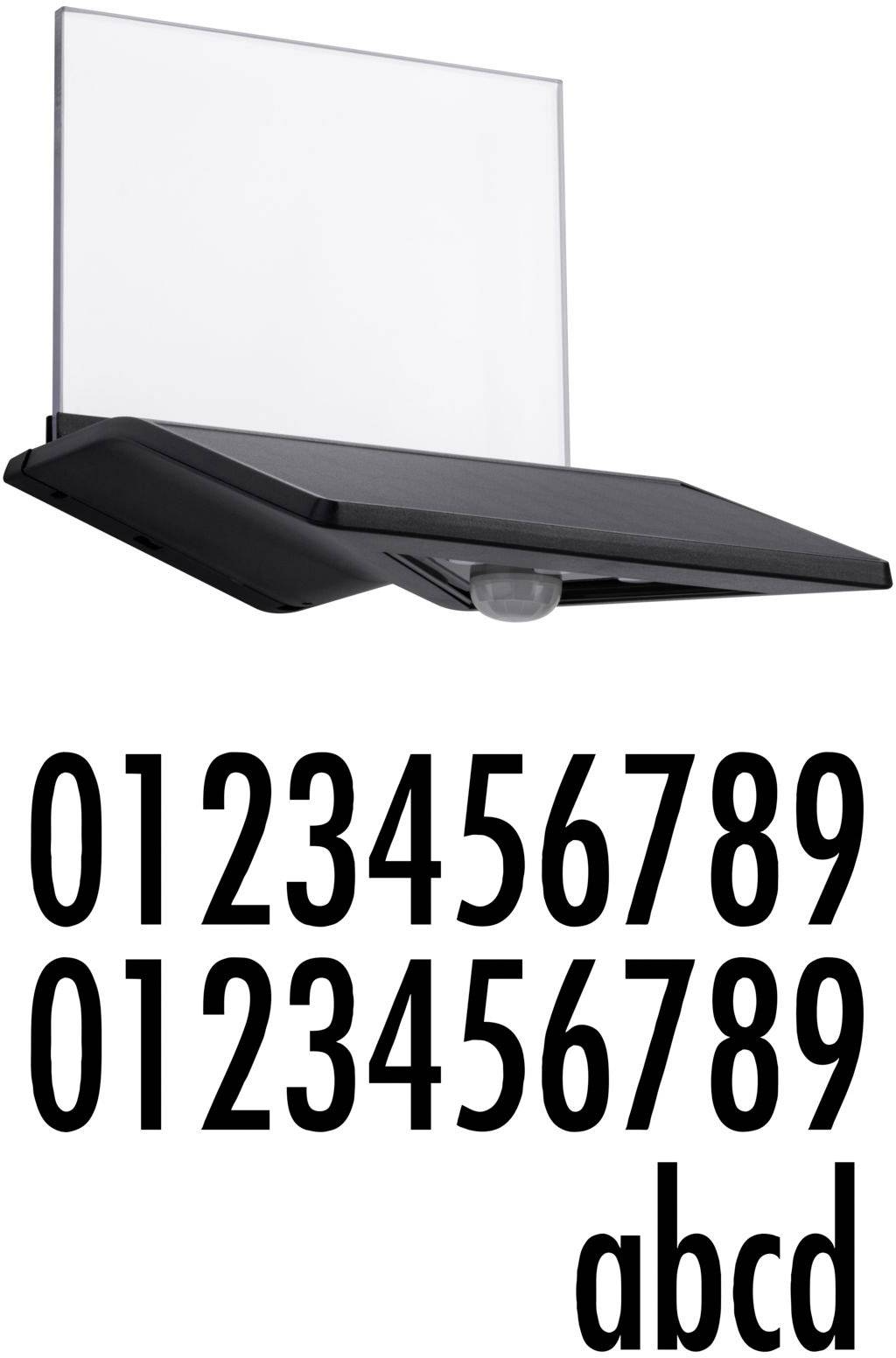 Paulmann 94243 Yoko Solar-Hausnummernleuchte mit Bewegungsmelder 1.2W Warmweiß Anthrazit