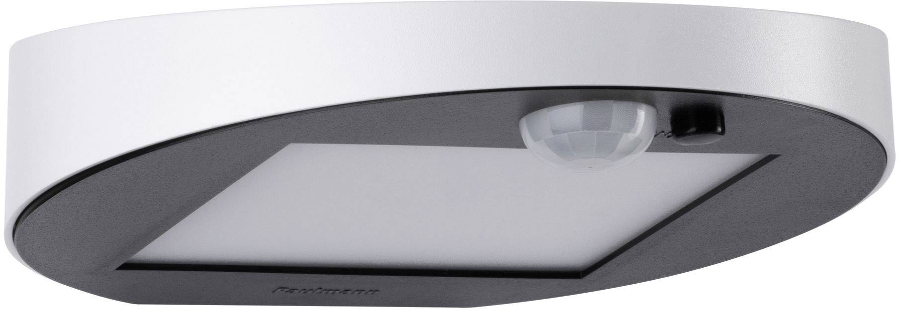 Paulmann 94247 Ryse Solar-Außenwandleuchte mit Bewegungsmelder 1.2W Warmweiß Weiß