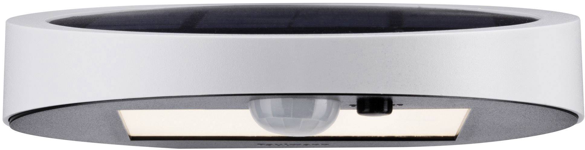 Paulmann 94247 Ryse Solar-Außenwandleuchte mit Bewegungsmelder 1.2W Warmweiß Weiß