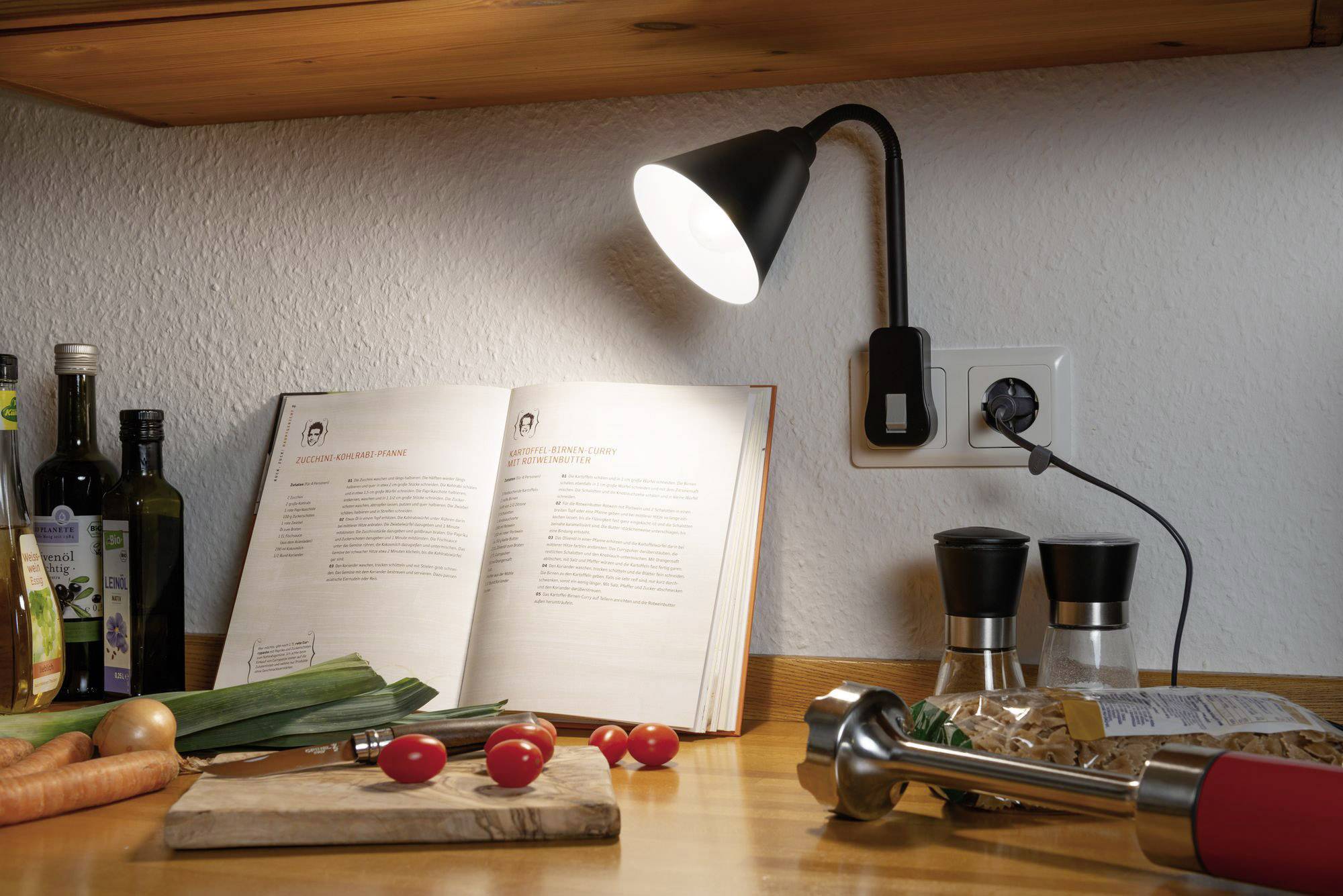 Paulmann Junus Steckdosenlampe E14 20W Schwarz