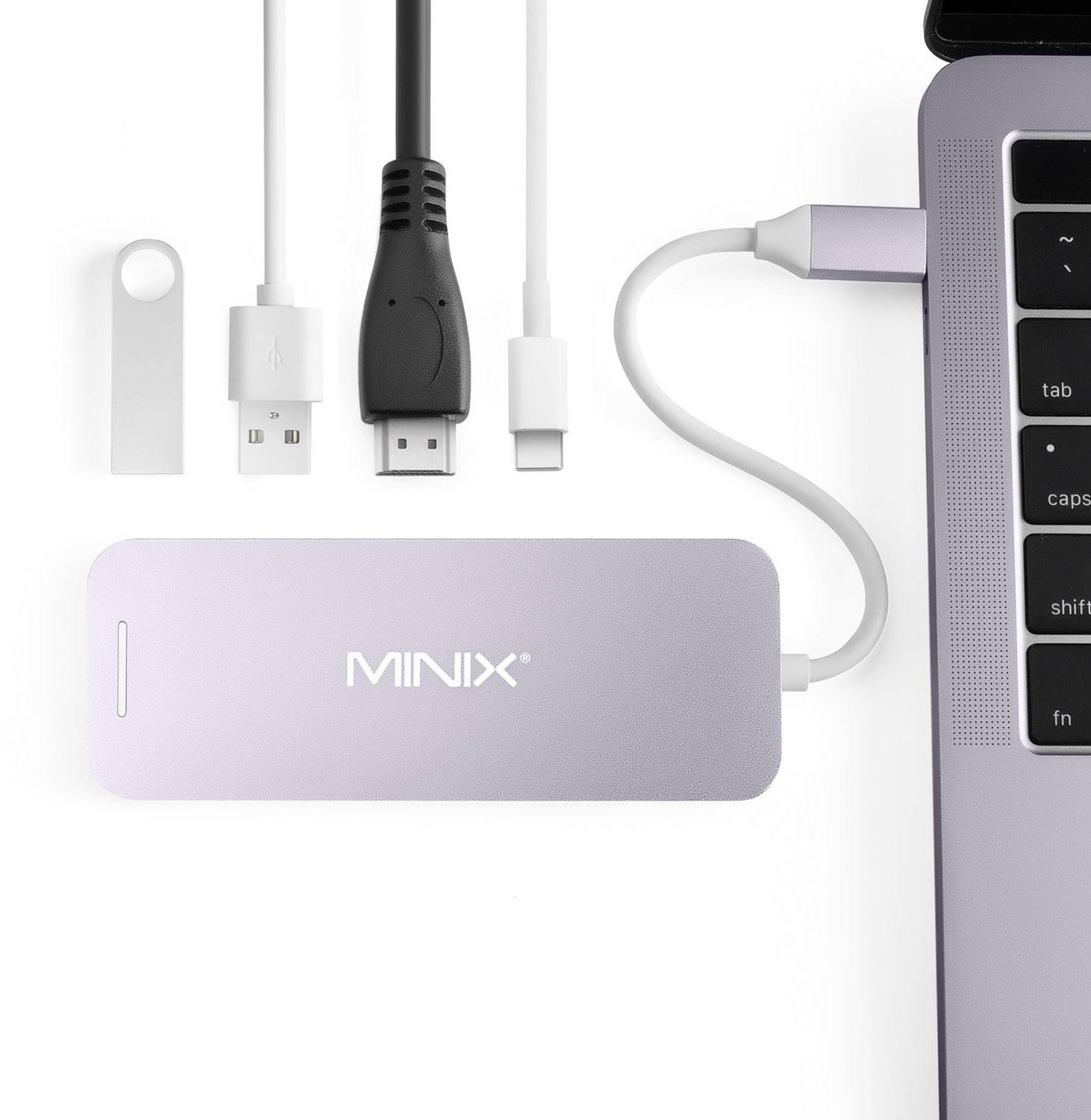 Minix Notebook Dockingstation Grau Passend für Marke (Notebook Dockingstations): Apple MacBook, Mac
