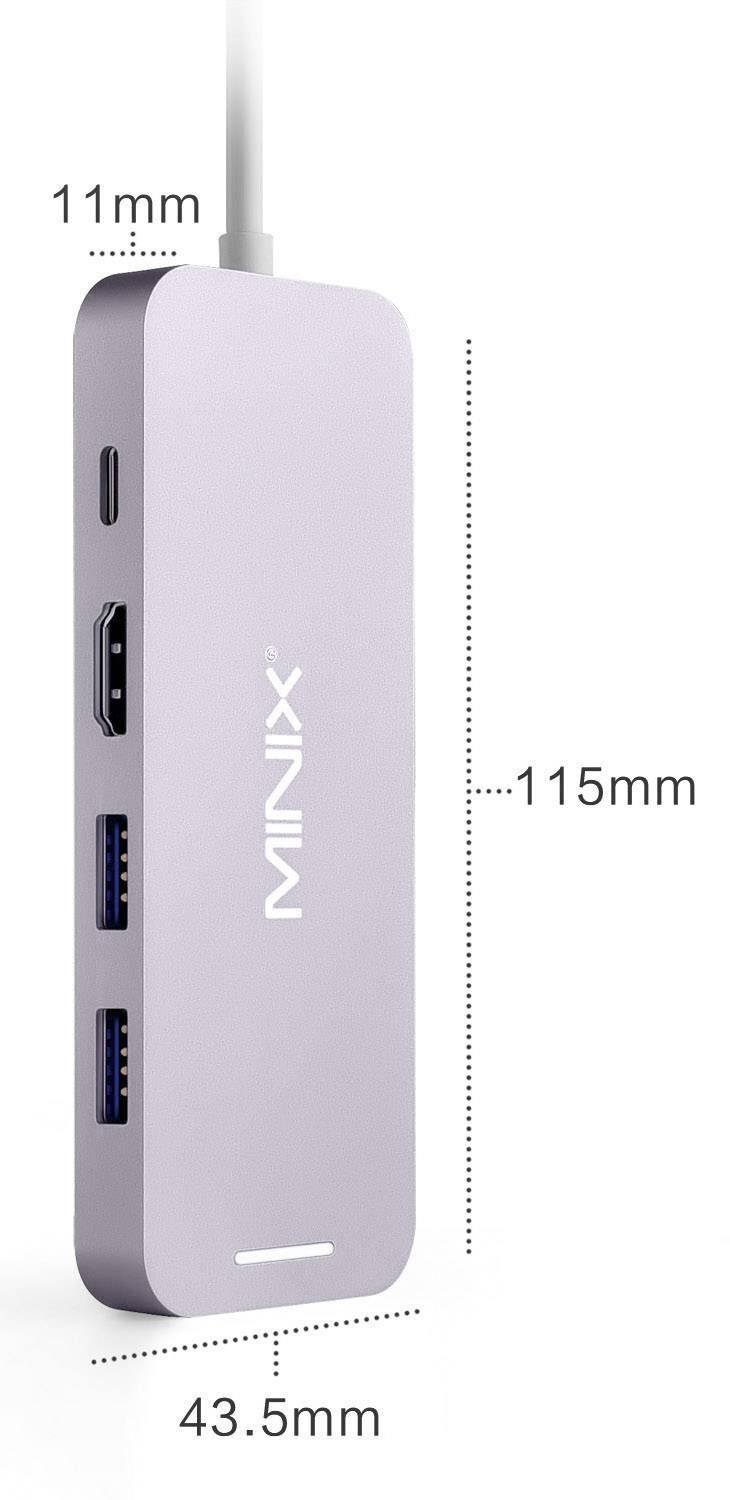Minix Notebook Dockingstation Grau Passend für Marke (Notebook Dockingstations): Apple MacBook, Mac