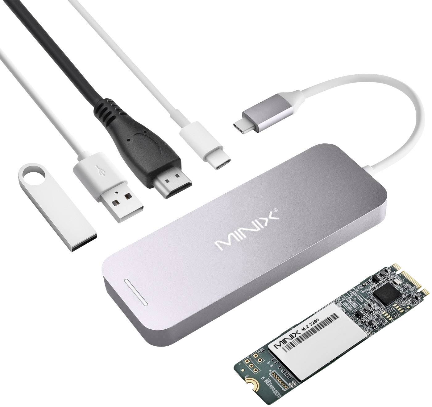 Minix Notebook Dockingstation Grau Passend für Marke (Notebook Dockingstations): Apple MacBook, Mac