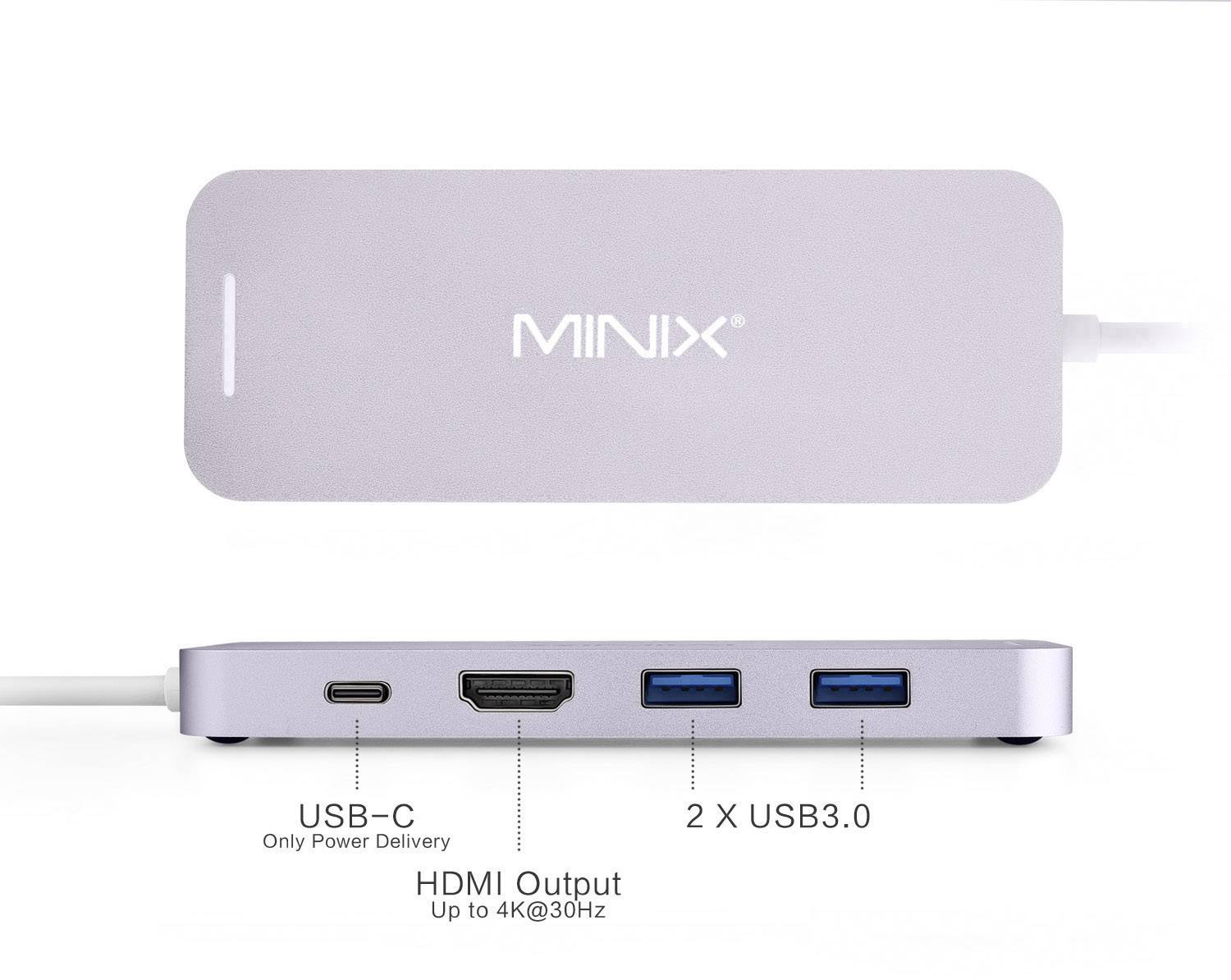 Minix Notebook Dockingstation Grau Passend für Marke (Notebook Dockingstations): Apple MacBook, Mac