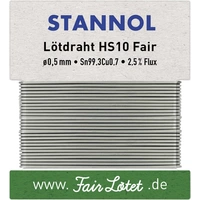Stannol HS10Fair Lötzinn, bleifrei bleifrei Sn99,3Cu0,7 ROM1 10g 0.5mm Stannol HS10Fair Lötzinn, bleifrei bleifrei Sn99,3Cu0,7 ROM1 10g 0.5mm