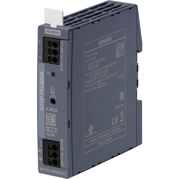 Siemens 6EP3331-7SB00-0AX0 Netzteil / Stromversorgung 24 V 1.3 A 31.2 W Anzahl Ausgänge:1 x Inhalt