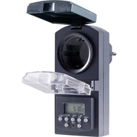 Sygonix SY-5044422 Steckdosen-Zeitschaltuhr digital Wochenprogramm 1800W IP44 Countdown-Funktion, Zufallsfunktion Sygonix SY-5044422 Steckdosen-Zeitschaltuhr digital Wochenprogramm 1800W IP44 Countdown-Funktion, Zufallsfunktion