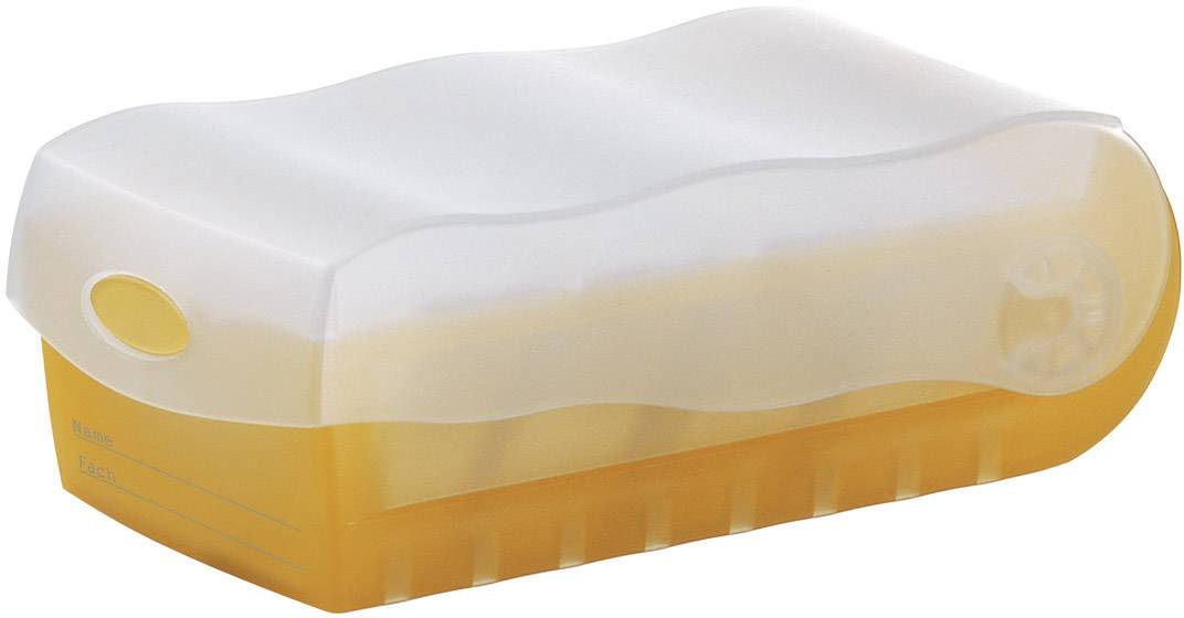 HAN CROCO 998-613 Karteikasten Orange, Transluzent max. Anzahl der Karten: 500 Karten DIN A8 quer inkl. 100 linierten Karten