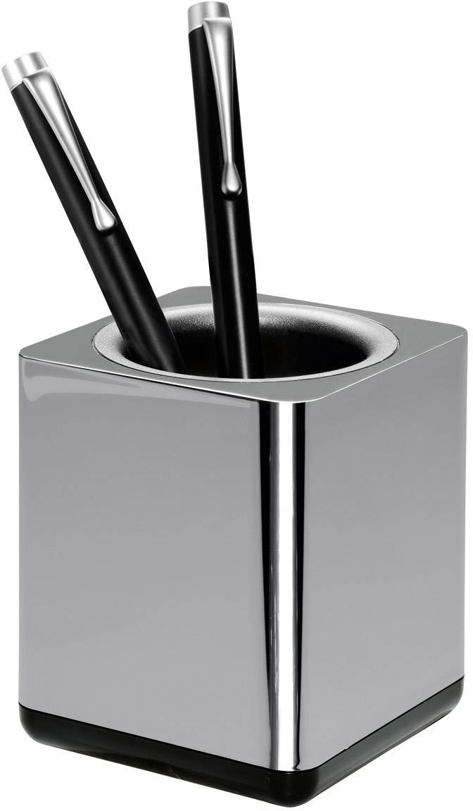 HAN i-Line CHROME 27653-88 Stifteköcher Chrom, Schwarz Anzahl der Fächer: 1