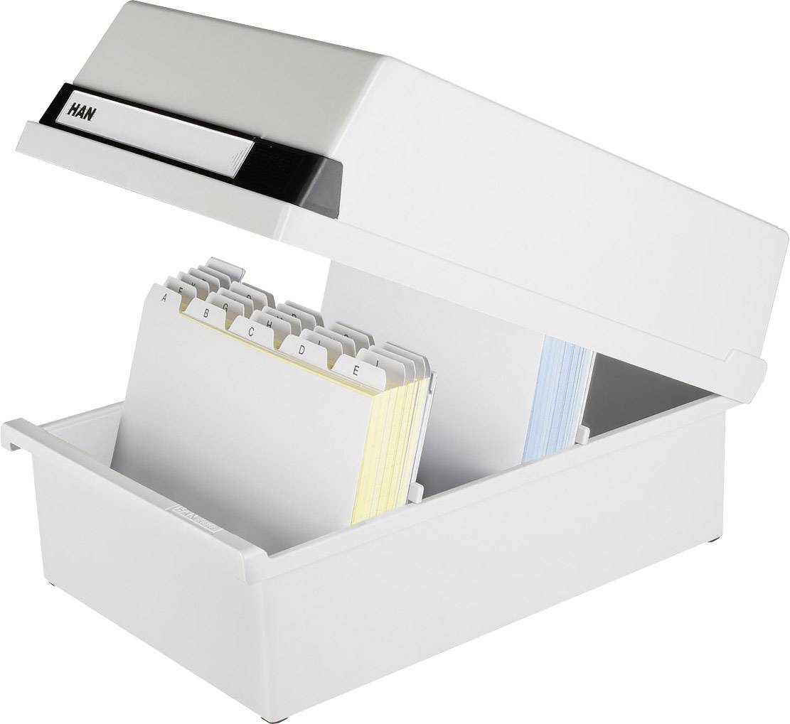 HAN Karteikasten 955-11 DIN A5 quer max. 1300Karten PS lichtgrau