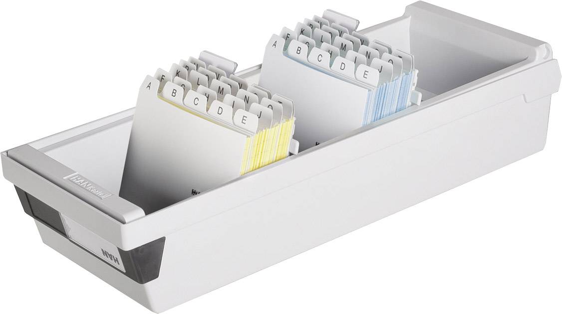 HAN Karteikasten 957-11 Karteikasten Lichtgrau max. Anzahl der Karten: 1.300 Karten DIN A7 quer
