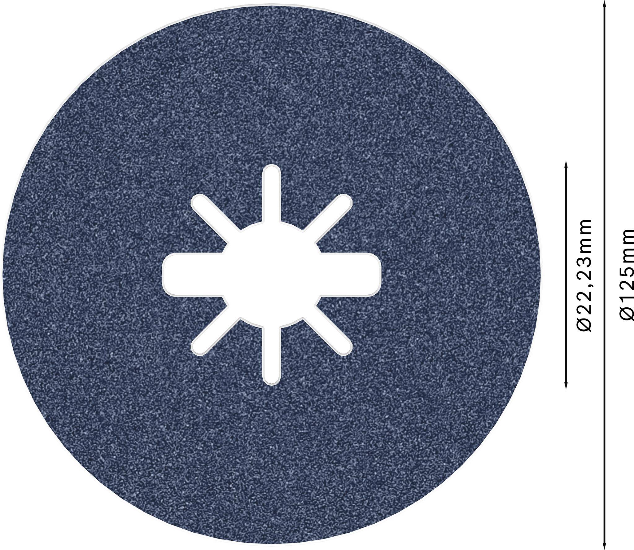Bosch Accessories 2608619164 Fiberscheibe Durchmesser 125 mm Bohrungs-Ø 22.23 mm 1 St.