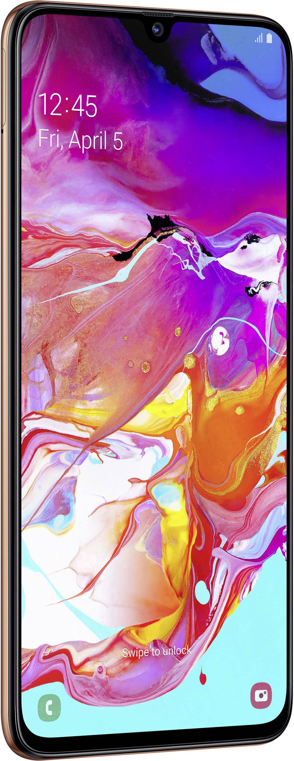 Samsung Galaxy A70 Smartphone 128GB 6.7 Zoll (17 cm) Dual-SIM Android™ 9.0 32 Mio. Pixel, 8 Mio. Pixel, 5 Mio. Pixel Coral