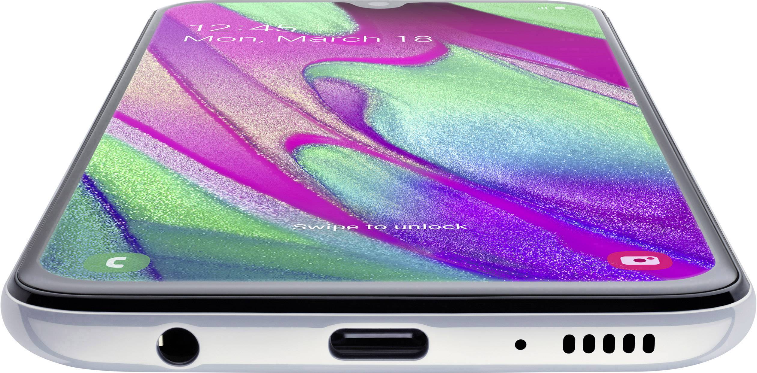 Samsung Galaxy A40 Smartphone 64GB 5.9 Zoll (15 cm) Dual-SIM Android™ 9.0 16 Megapixel, 5 Megapixel Weiß