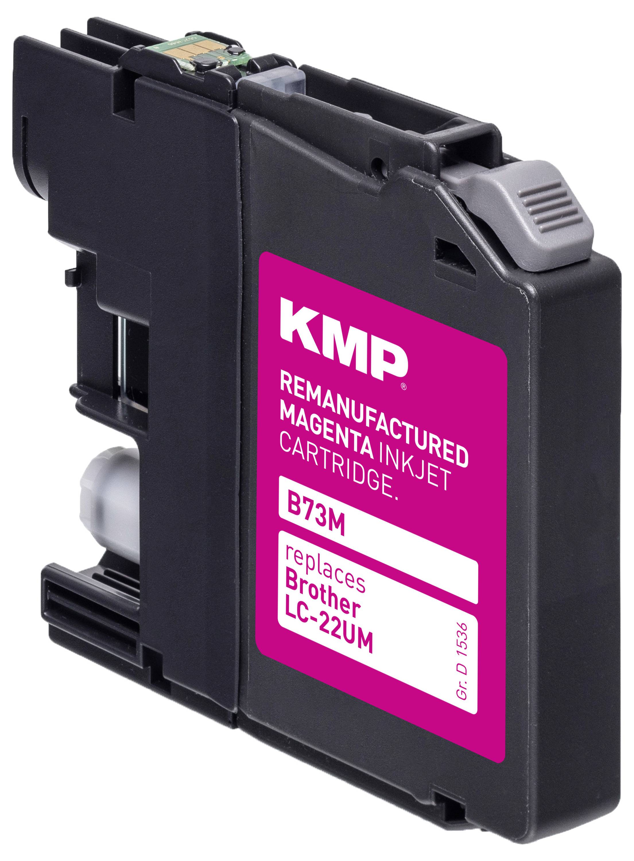 KMP Regenerierter Magenta-Tintenpatrone B73M, der Brother LC-22UM ersetzt.