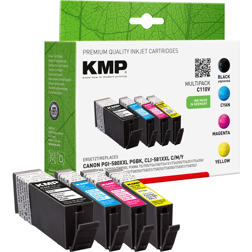 KMP Ink set remplace Canon PGI-580 XXL, CLI-581 XXL compatible