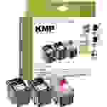 KMP Druckerpatrone ersetzt HP 301XL, CH563EE, CH564EE Kompatibel Kombi-Pack Schwarz, Cyan, Magenta