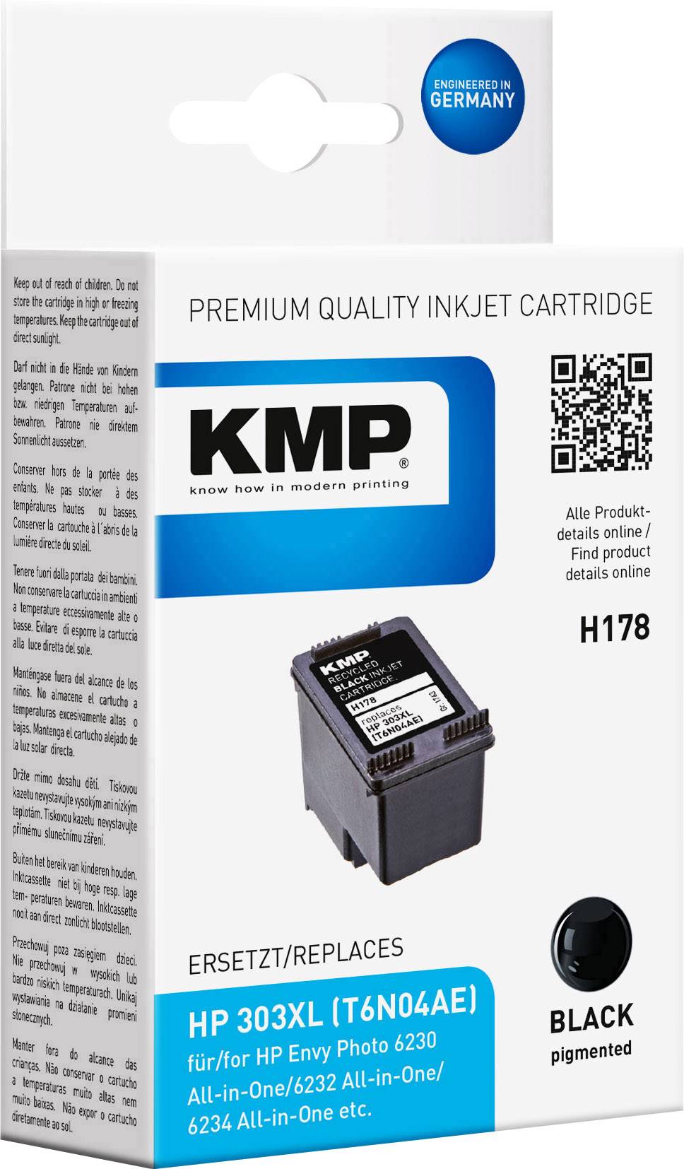 KMP H178 - 12.9 ml - Schwarz - kompatibel - Tintenpatrone (Alternative zu: HP 303XL)