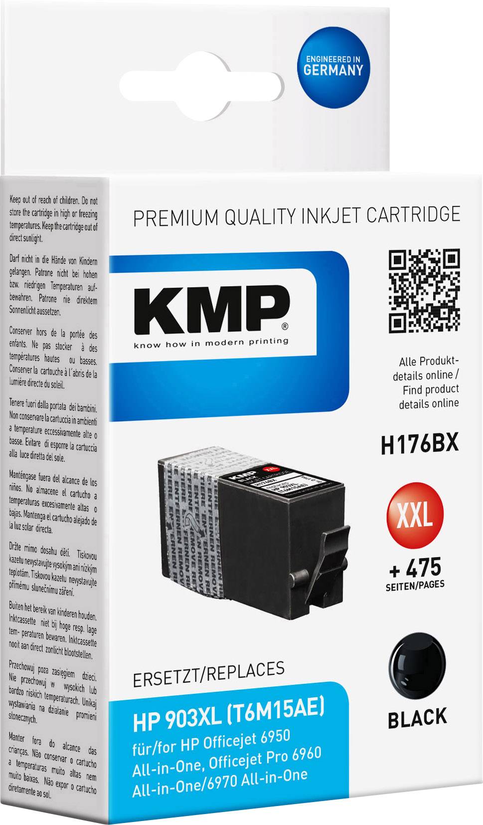 KMP Druckerpatrone ersetzt HP 903XXL, 903XL Kompatibel Schwarz H176BX 1756,0201