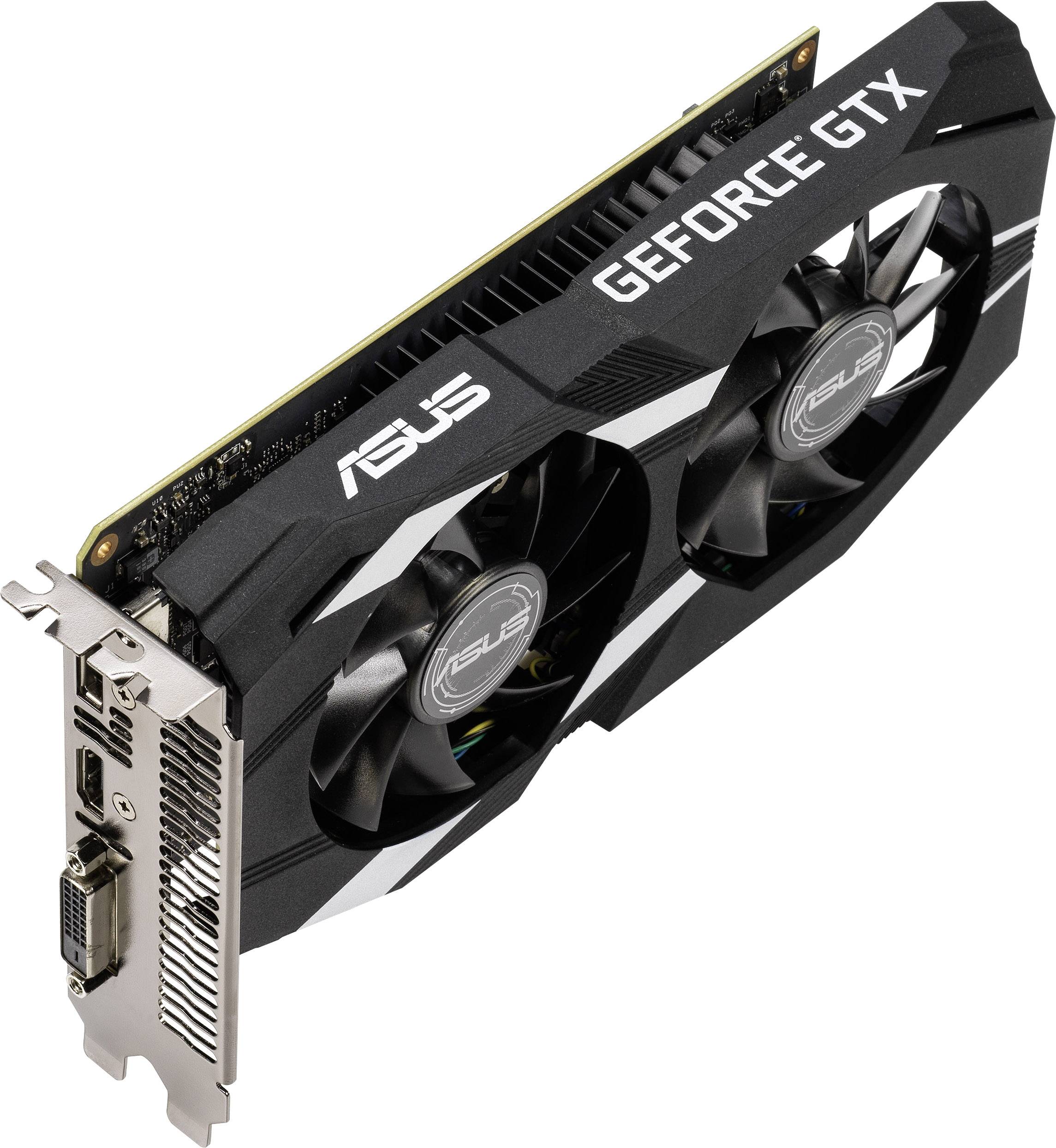 Asus Grafikkarte Nvidia GeForce GTX1650 Dual 4 GB GDDR5-RAM PCIe HDMI®, DisplayPort, DVI