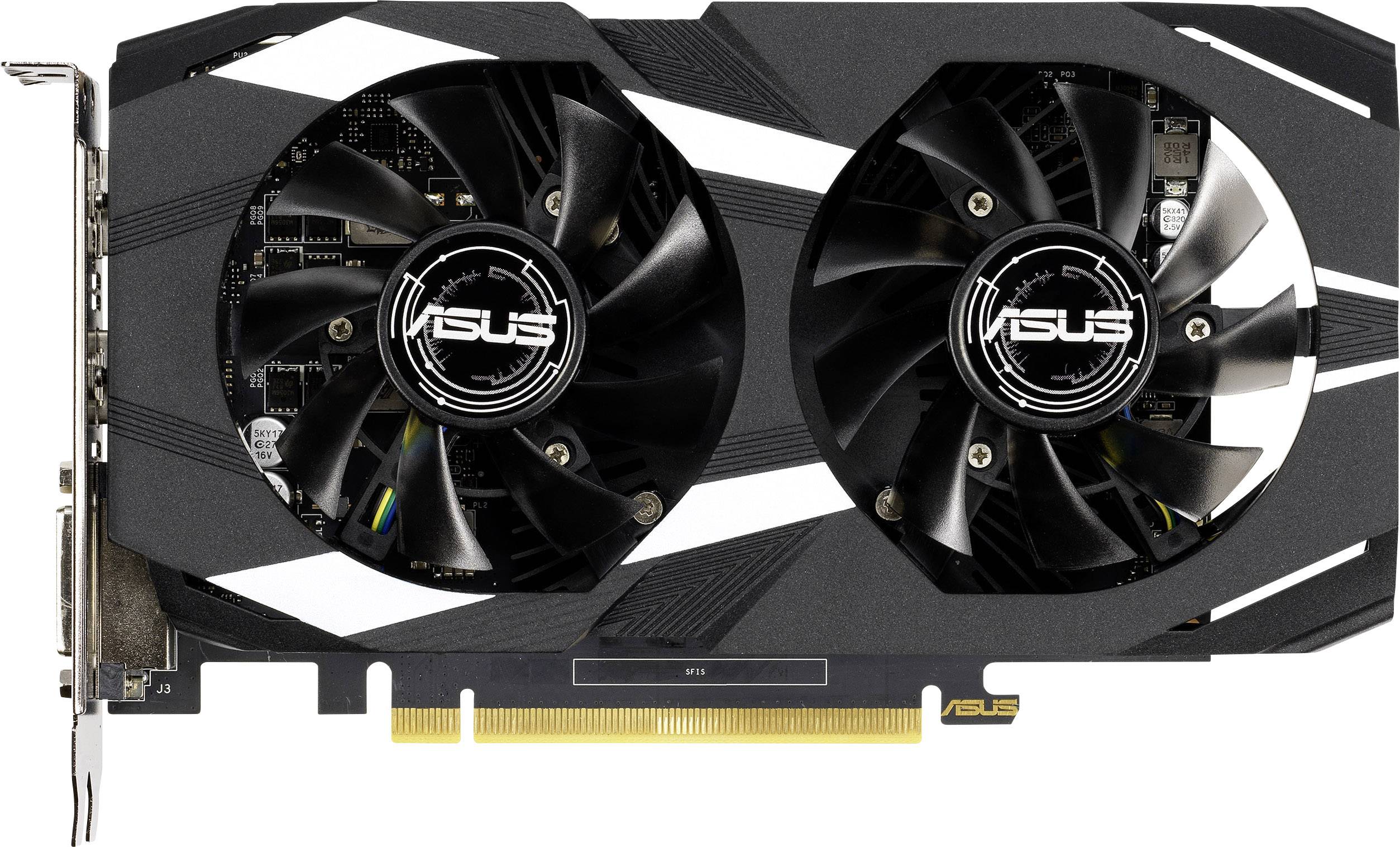 Asus Grafikkarte Nvidia GeForce GTX1650 Dual 4 GB GDDR5-RAM PCIe HDMI®, DisplayPort, DVI