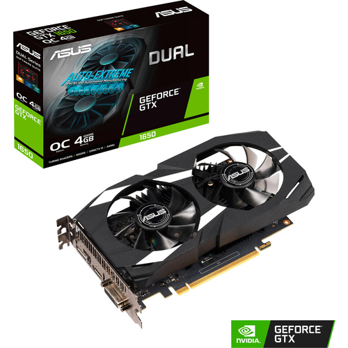 Asus Grafikkarte Nvidia GeForce GTX1650 Dual Overclocked 4 GB GDDR5-RAM PCIe x16 HDMI®, DisplayPort