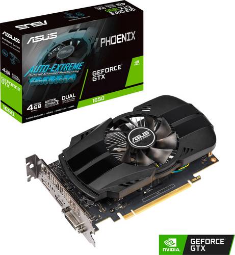 Asus Grafikkarte Nvidia GeForce GTX1650 Phoenix Overclocked 4GB GDDR5-RAM PCIe x16 HDMI®, DisplayPo