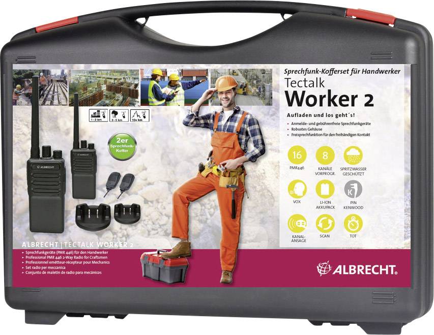 Albrecht Tectalk Worker 2 29835 PMR-Funkgerät 2er Set