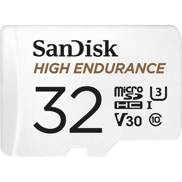 SanDisk High Endurance Monitoring microSDHC-Karte 32 GB Class 10, UHS-I, UHS-Class 3, v30 Video Spe