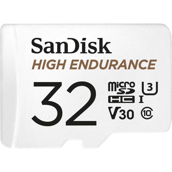 SanDisk High Endurance Monitoring microSDHC-Karte 32GB Class 10, UHS-I, UHS-Class 3, v30 Video Speed Class inkl. SD-Adapter SanDisk High Endurance Monitoring microSDHC-Karte 32GB Class 10, UHS-I, UHS-Class 3, v30 Video Speed Class inkl. SD-Adapter