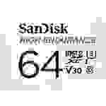 Carte miniSDXC SanDisk High Endurance Monitoring 64 GB Class 10, UHS-I, UHS-Class 3, v30 Video Speed Class avec adaptateur SD