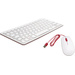 Raspberry Pi® Desktop Kit USB Kit souris + clavier allemand, QWERTZ blanc, rouge