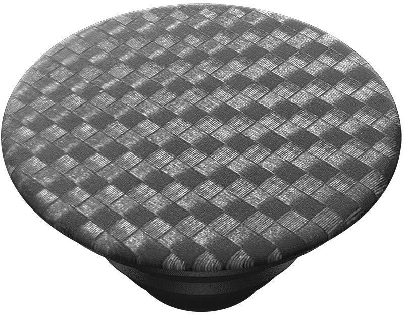 POPSOCKETS Carbonite Weave Handy Ständer Schwarz, Silber