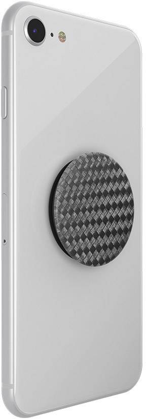 POPSOCKETS Carbonite Weave Handy Ständer Schwarz, Silber