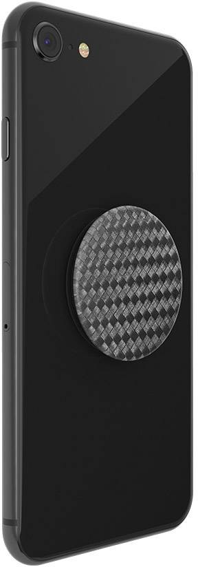 POPSOCKETS Carbonite Weave Handy Ständer Schwarz, Silber
