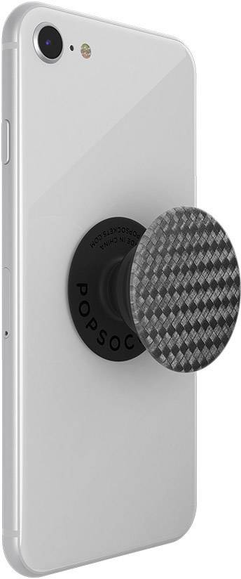 POPSOCKETS Carbonite Weave Handy Ständer Schwarz, Silber