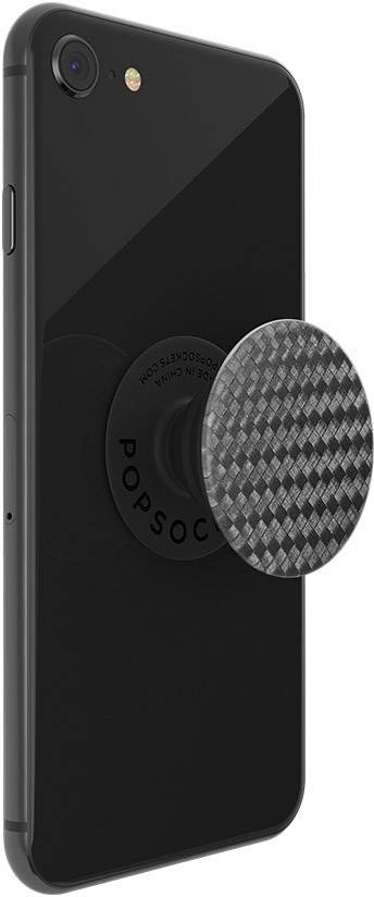 POPSOCKETS Carbonite Weave Handy Ständer Schwarz, Silber
