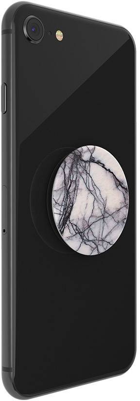 POPSOCKETS Dove White Marble Handy Ständer Weiß, Schwarz