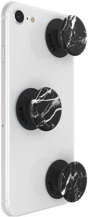 POPSOCKETS Black Marble Handy Ständer Schwarz, Weiß