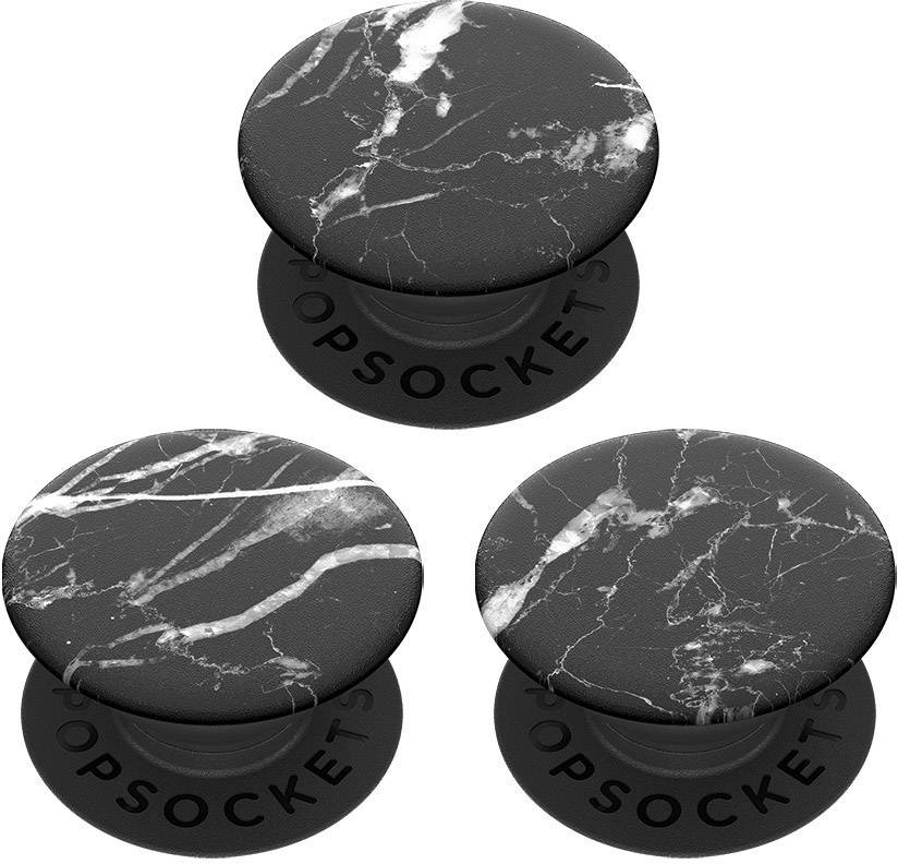 POPSOCKETS Black Marble Handy Ständer Schwarz, Weiß