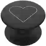 POPSOCKETS White Heart Black Handy Ständer Schwarz POPSOCKETS White Heart Black Handy Ständer Schwarz