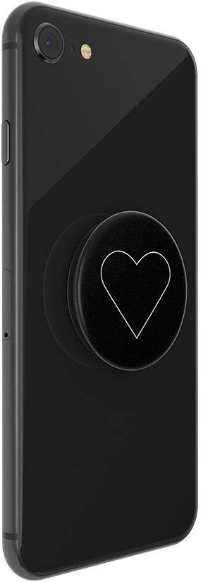 POPSOCKETS White Heart Black Handy Ständer Schwarz