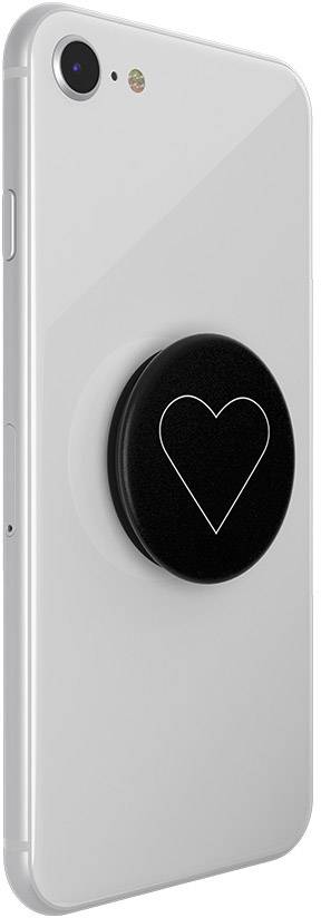 POPSOCKETS White Heart Black Handy Ständer Schwarz