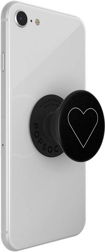 POPSOCKETS White Heart Black Handy Ständer Schwarz